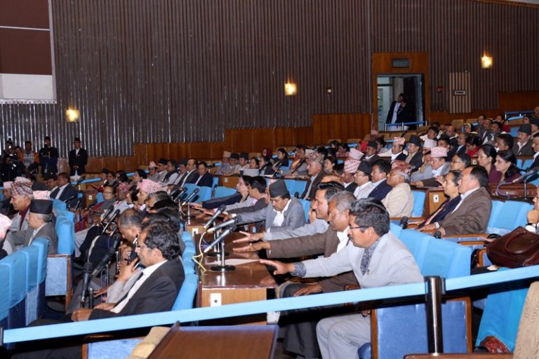 प्रतिनिधिसभा बैठकबाट संविधान संशोधनको बिधेयक सर्वसमितिले पारित