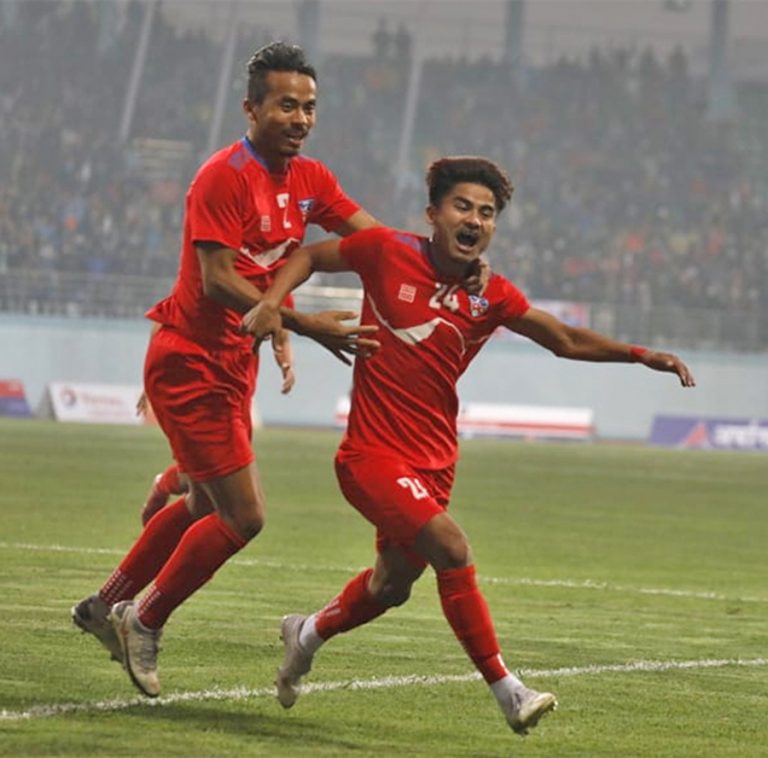 नेपालले बंगलादेशविरुद्ध पहिलो गोल गर्दै अग्रता