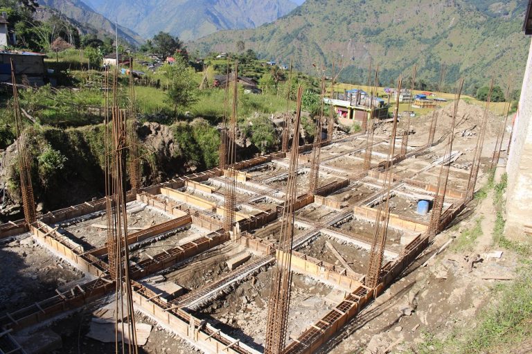 म्याग्दी जिल्लाको धवलागिरी ताकममा पालिका स्तरीय अस्पतालको भवन निर्माण सुरु