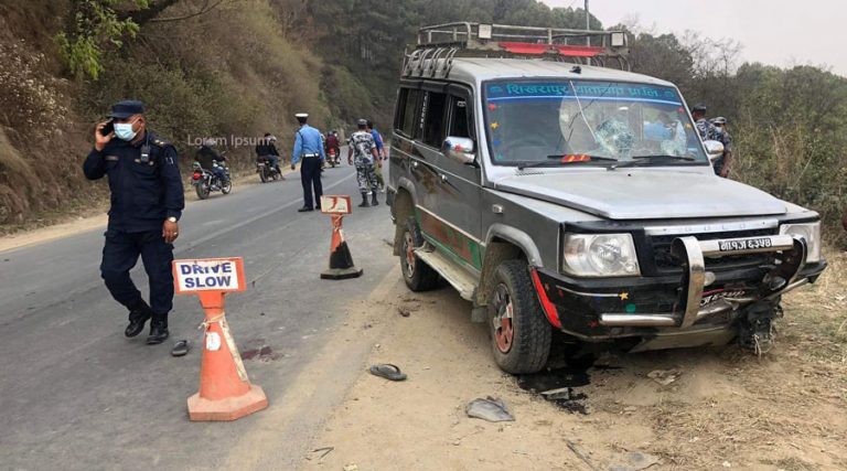 चोभारमा टाटा सुमोले मोटरसाइकललाई ठक्कर दिँदा दुईजनाको मृत्यु
