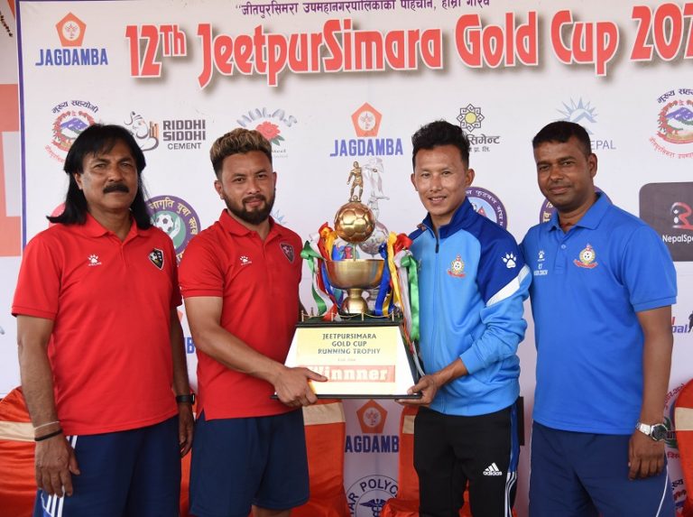 जगदम्बा १२औं जीतपुर सिमरा गोल्डकपको उपाधि को लागि नेपाल एपीएफ क्लब र न्युरोड टिम (एनआरटी) भिड्दै