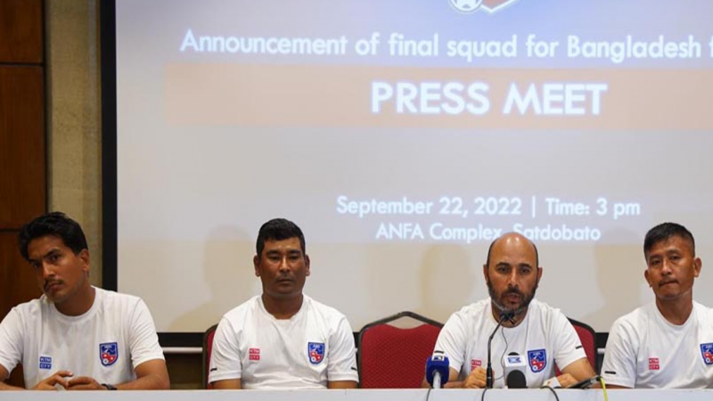 बंगलादेश विरुद्ध हुने मैत्रीपूर्ण खेलका लागि नेपाली राष्ट्रिय फुटबल टोलीको घोषणा