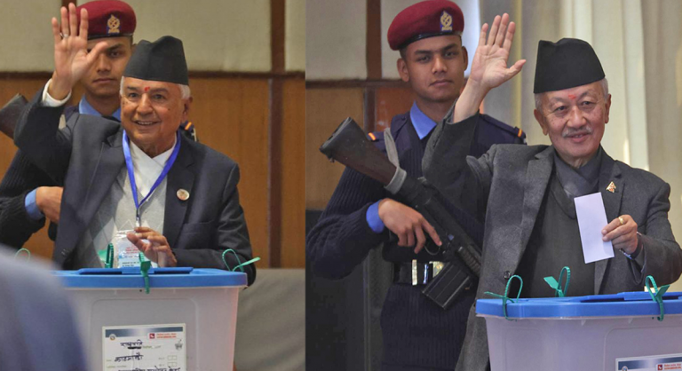 नेपालको तेस्रो नयाँ राष्ट्रपति चयनका लागि नयाँबानेश्वरमा मतदान सुरु