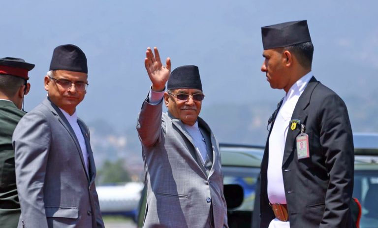 प्रधानमन्त्री पुष्पकमल दाहाल ‘प्रचण्ड’ चार दिने भारत भ्रमणका लागि प्रस्थान