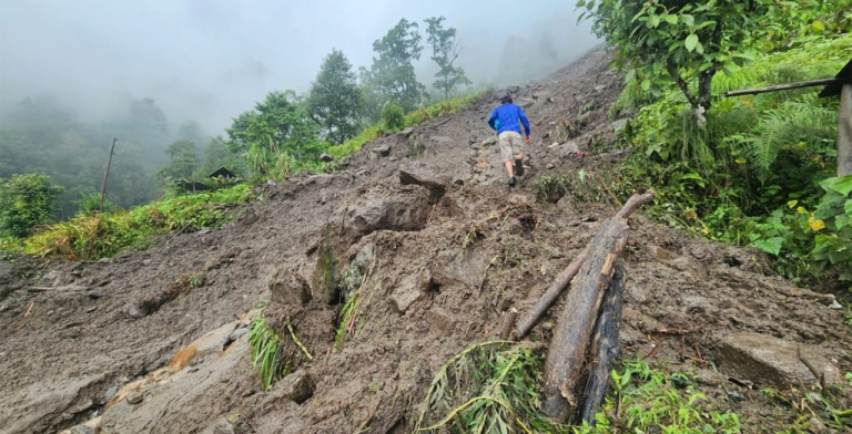 ताप्लेजुङमा बढीपहिरोका कारण ८१ घरका तीन सय ४२ जना विस्थापित