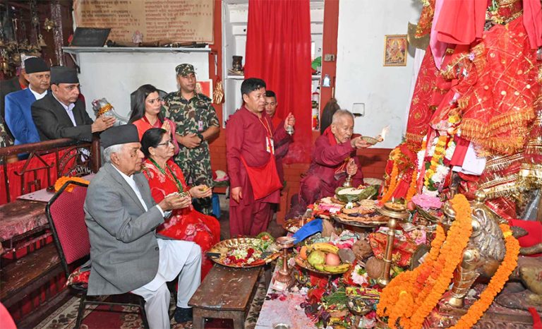 राष्ट्रपति रामचन्द्र पौडेलले पाल्पाको ऐतिहासिक रणउजीरेश्वरी भगवतीको २०५ औं रथजात्रा (खटयात्रा) को अवलोकन