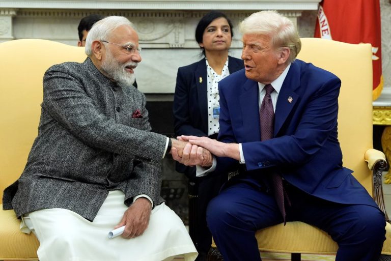 राष्ट्रपति डोनाल्ड ट्रम्प र भारतीय प्रधानमन्त्री नरेन्द्र मोदीबीच भेटवार्ता