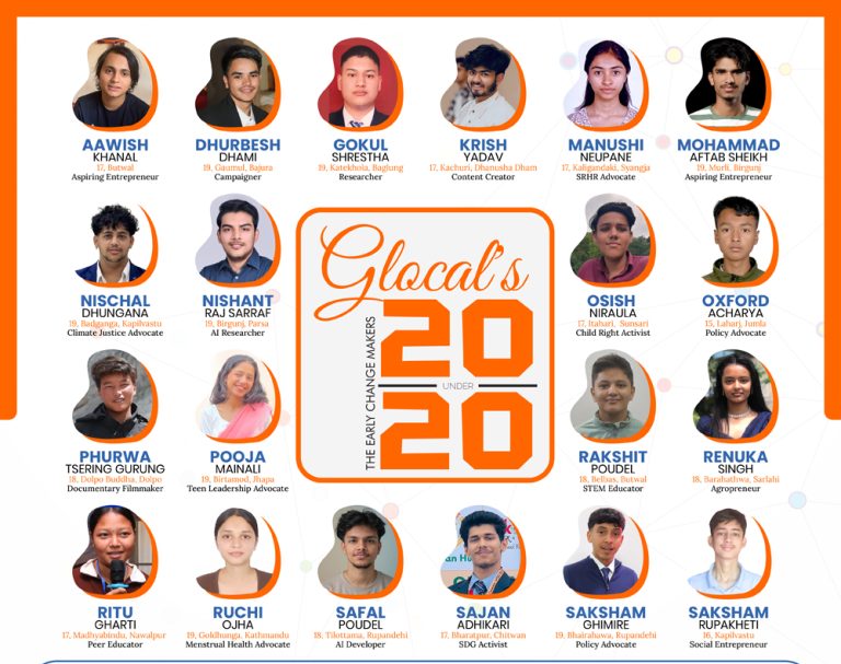 Glocal Pvt. Ltd. Unveils the “20under20” for Golchha Group presents Glocal Teen Hero Nepal 2025