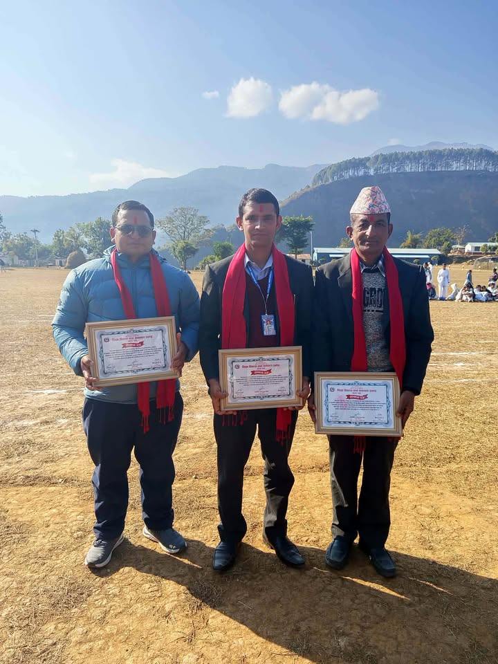 शिक्षा विकास तथा समन्वय इकाई पर्बतले विद्याज्योती लाई गर्यो सम्मान