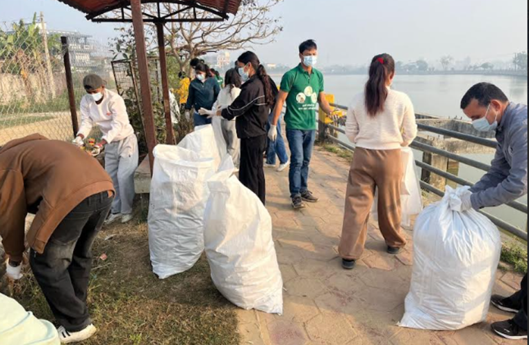 नेपालगन्जको वाटरपार्कमा १०४ किलो बढि फोहोर संकलन